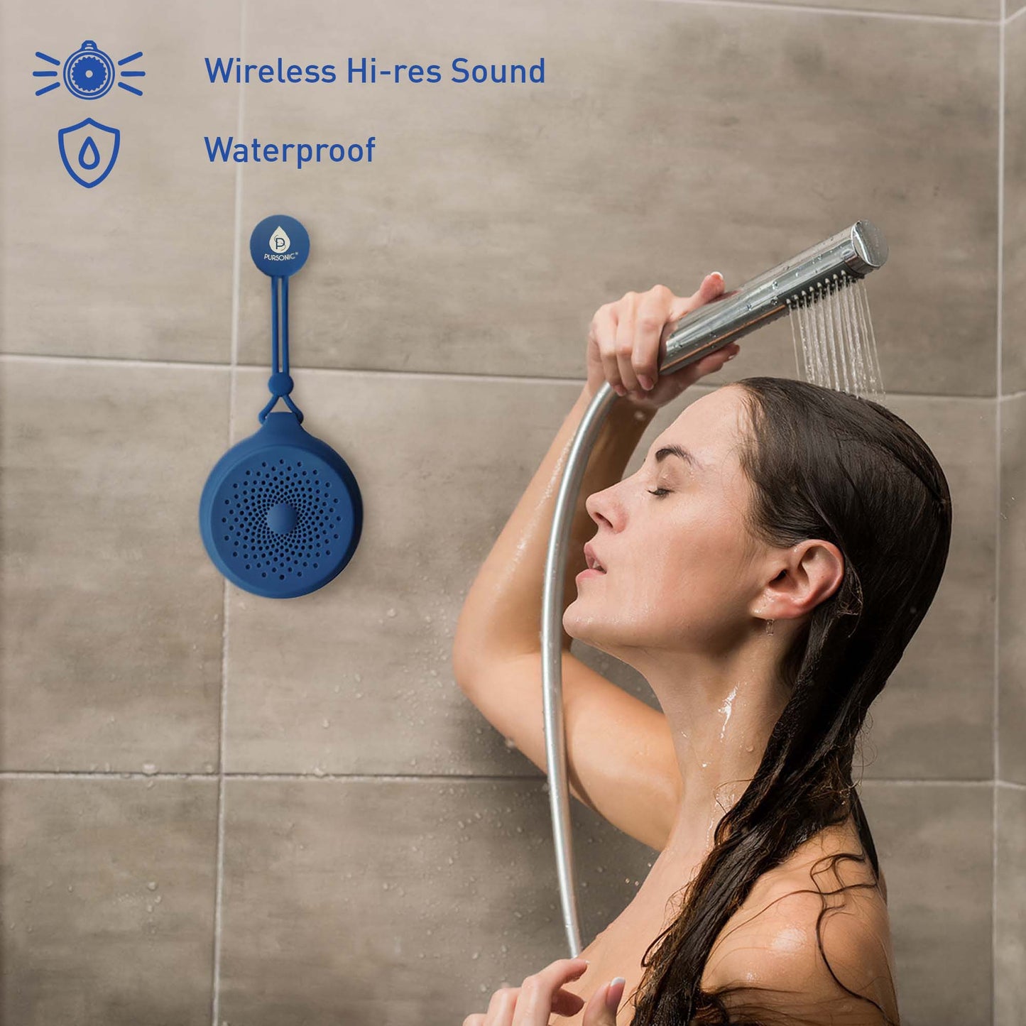 Pursonic Peak Wireless Speaker & Pursonic Waterproof Wireless Speaker Bundle – 360° Hi-Res Sound