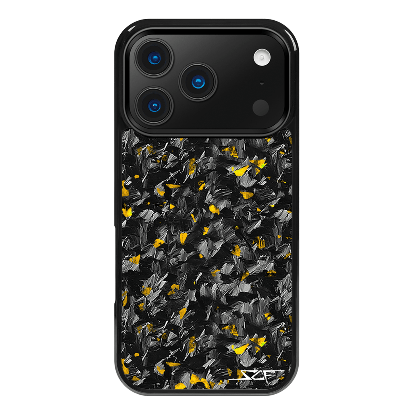 iPhone | Gold Flake Real Forged Carbon Fiber Phone Case | CLASSIC Series