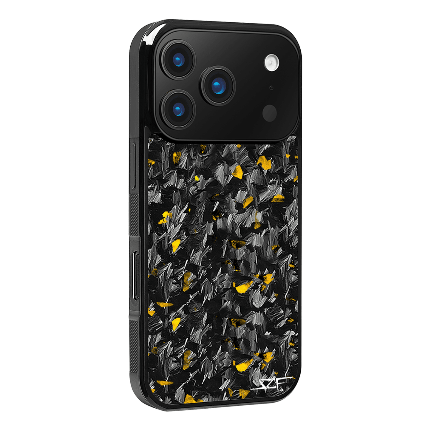 iPhone | Gold Flake Real Forged Carbon Fiber Phone Case | CLASSIC Series